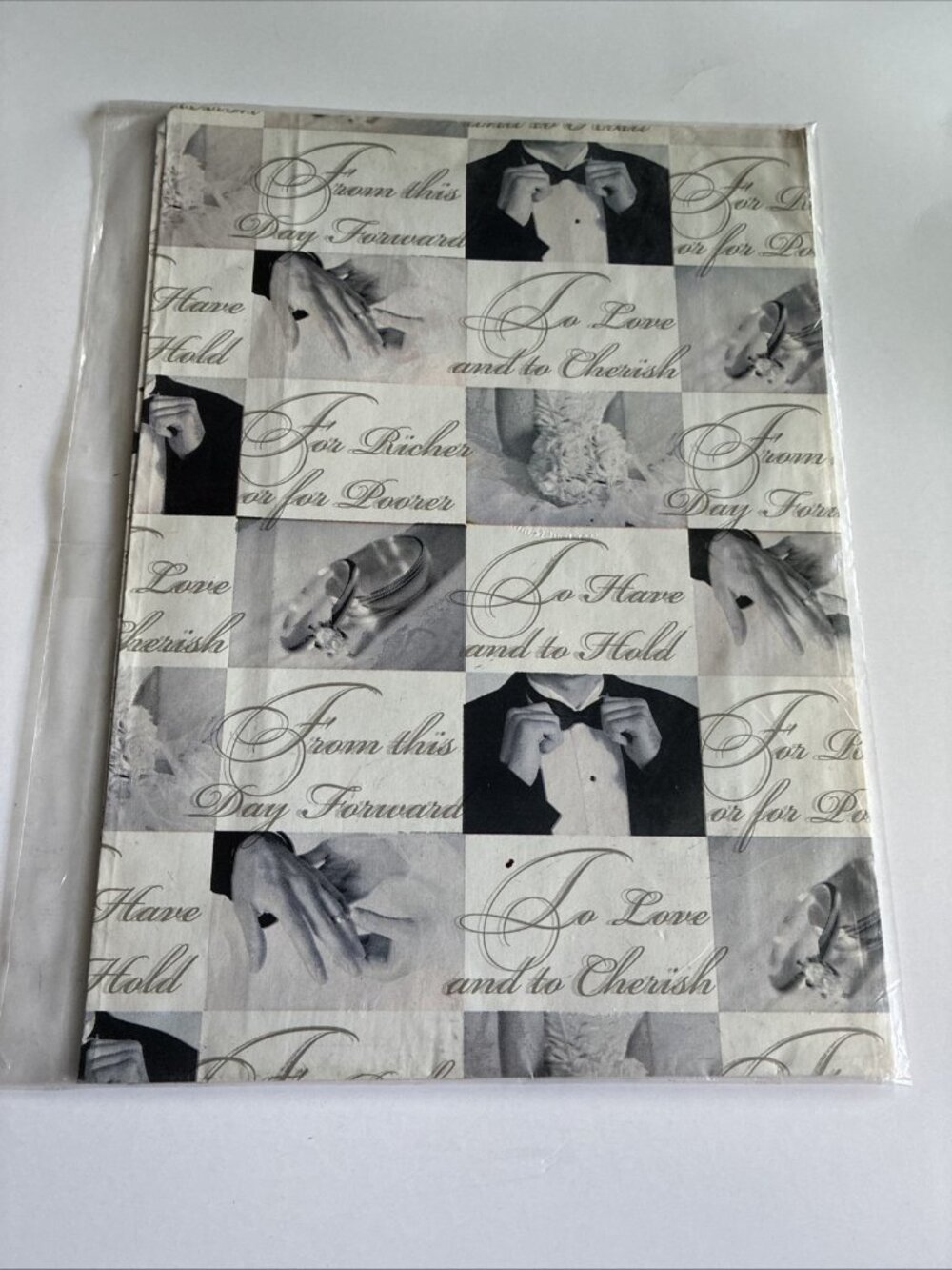 Vintage Wedding Anniversary Gift Wrapping Paper 2 Sheets Heavy Weight